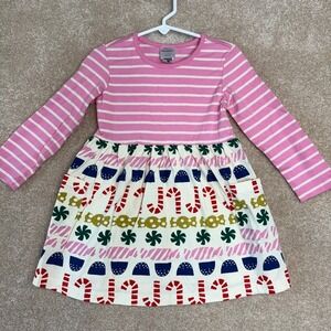 Hanna Andersson Christmas Dress Girls Size‎ 3T 90cm Long Sleeve Holiday